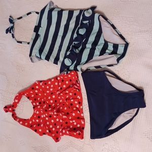 2 Wave Zone toddler girl swim suits size 5T
